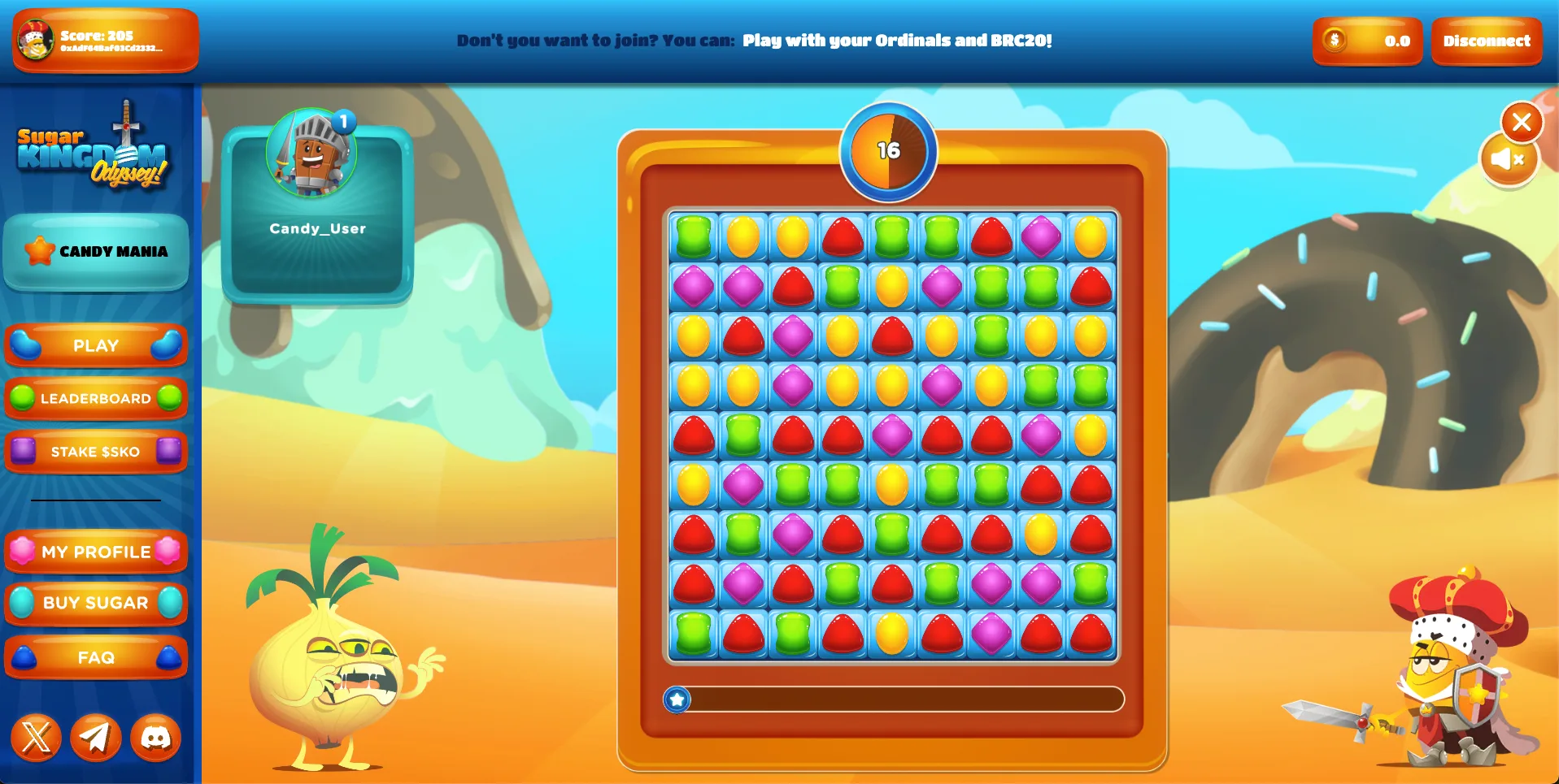 Sugar Kingdom Odyssey Game DApp